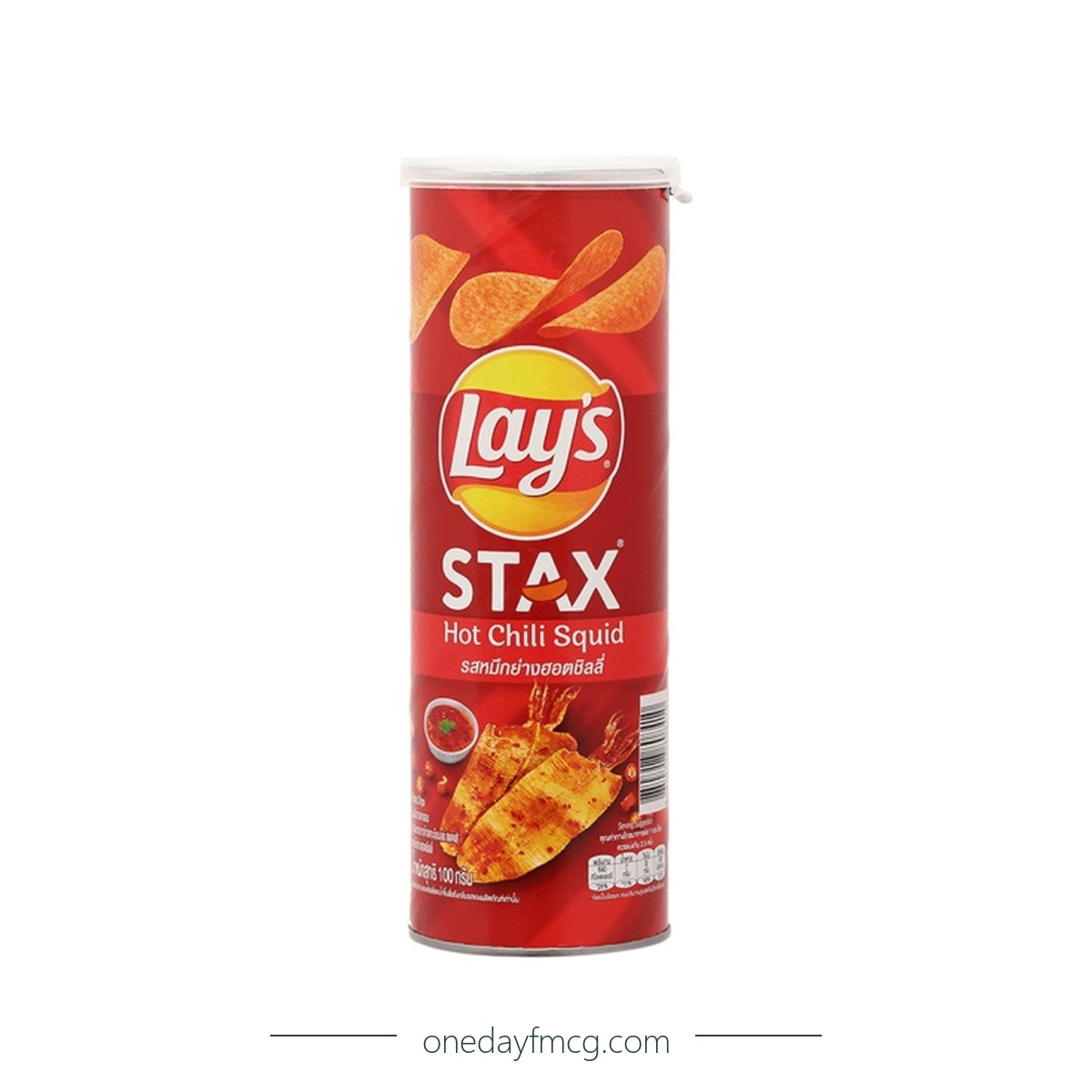 Lays Stax Hot Chili Squid Flavored Potato Chips 100g